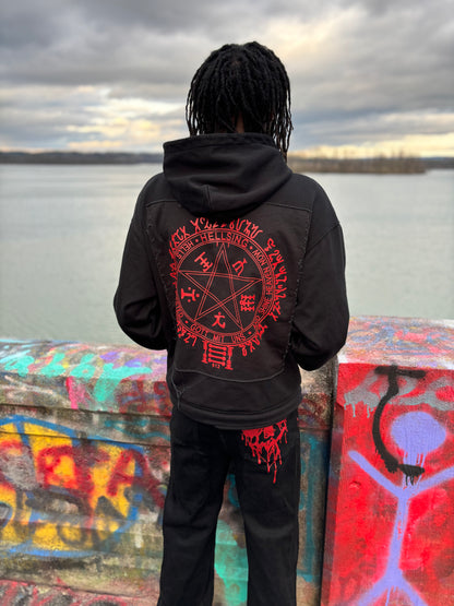 Patch work hoodie