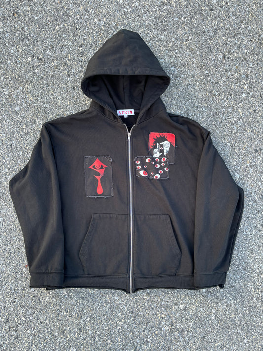 Patch work hoodie